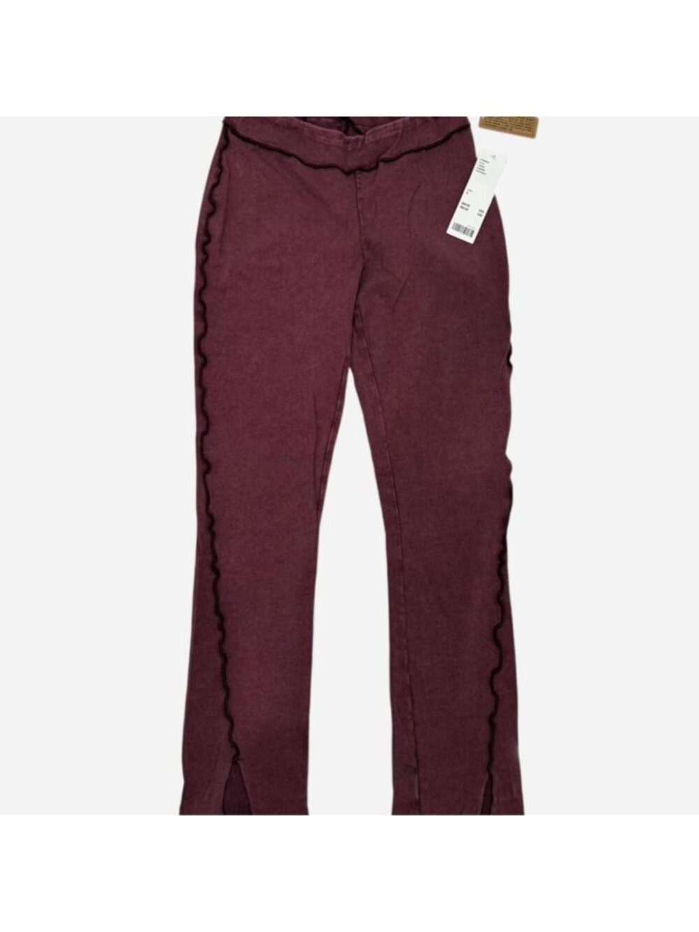 Urban Outfitters Burgundy flare leggings with side slits